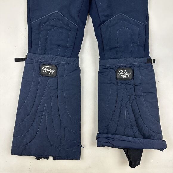 VTG Robbe Blue Ski Snowboard Pants Winter Foot Stirrups Made in USA 30" Waist - Picture 4 of 16